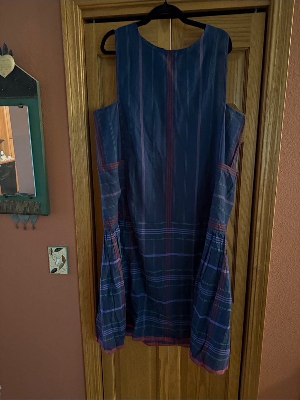 Gudrun Sjoden Navy Sleeveless Dress with Multicolor Stripes
